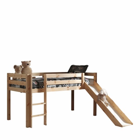 Spielbett >PINO< in Kiefer massiv natur lackiert - 210x114x218 (BxHxT)