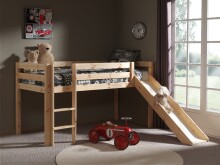 Spielbett >PINO< in Kiefer massiv natur lackiert - 210x114x218 (BxHxT)