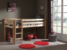 Spielbett >PINO< in Kiefer massiv natur lackiert - 210x114x106 (BxHxT)