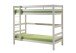 Etagenbett >PINO< in Kiefer massiv weiß lackiert - 210x182x105 (BxHxT)