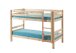 Etagenbett >PINO< in Kiefer massiv natur lackiert - 210x140x105 (BxHxT)