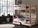 Etagenbett >PINO< in Kiefer massiv natur lackiert - 210x182x105 (BxHxT)