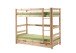 Etagenbett >PINO< in Kiefer massiv natur lackiert - 210x182x105 (BxHxT)