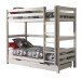 Etagenbett >PINO< in Kiefer massiv weiss lackiert - 210x182x105 (BxHxT)