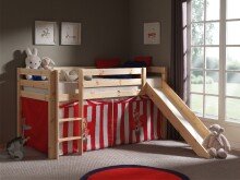 Spielbett >PINO< in Kiefer massiv natur lackiert - 210x114x218 (BxHxT)
