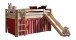 Spielbett >PINO< in Kiefer massiv natur lackiert - 210x114x218 (BxHxT)