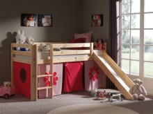 Spielbett >PINO< in Kiefer massiv natur lackiert - 210x114x218 (BxHxT)