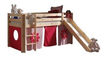 Spielbett >PINO< in Kiefer massiv natur lackiert -...