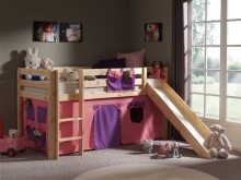 Spielbett >PINO< in Kiefer massiv natur lackiert - 210x114x218 (BxHxT)