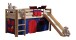 Spielbett >PINO< in Kiefer massiv natur lackiert - 210x114x218 (BxHxT)
