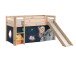Spielbett >PINO< in Kiefer massiv natur lackiert - 210x114x218 (BxHxT)