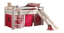 Spielbett >PINO< in Kiefer massiv weiß...