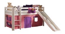 Spielbett >PINO< in Kiefer massiv weiß...