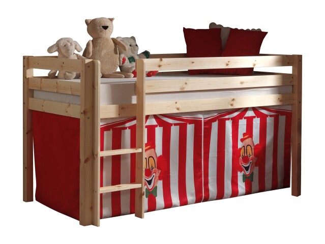 Spielbett >PINO< in Kiefer massiv natur lackiert - 210x114x106 (BxHxT)