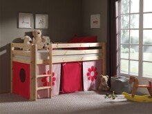 Spielbett >PINO< in Kiefer massiv natur lackiert - 210x114x106 (BxHxT)