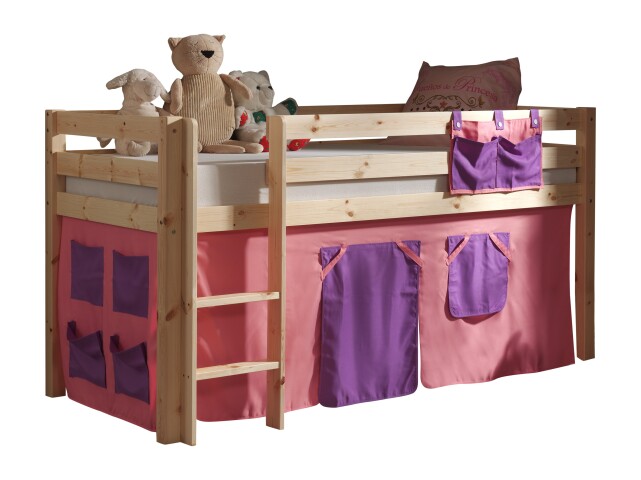 Spielbett >PINO< in Kiefer massiv natur lackiert - 210x114x106 (BxHxT)