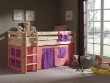 Spielbett >PINO< in Kiefer massiv natur lackiert -...