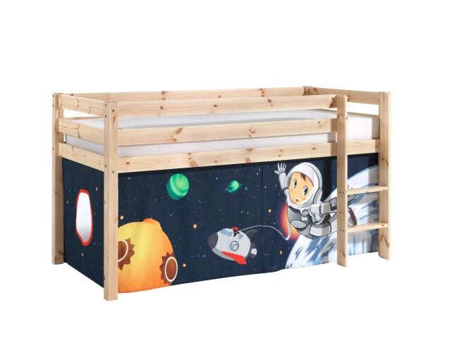 Spielbett >PINO< in Kiefer massiv natur lackiert - 210x114x106 (BxHxT)