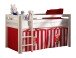 Spielbett >PINO< in Kiefer massiv weiss lackiert - 210x114x106 (BxHxT)