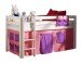 Spielbett >PINO< in Kiefer massiv weiss lackiert - 210x114x106 (BxHxT)