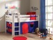 Spielbett >PINO< in Kiefer massiv weiss lackiert - 210x114x106 (BxHxT)