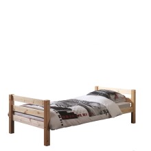Einzelbett >PINO< in Kiefer massiv natur lackiert -...