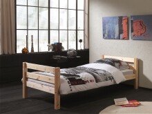 Einzelbett >PINO< in Kiefer massiv natur lackiert -...