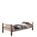 Einzelbett >PINO< in Kiefer massiv natur lackiert - 210x63x99 (BxHxT)