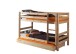 Etagenbett >PINO< in Kiefer massiv natur lackiert - 210x140x105 (BxHxT)