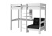 Hochbett >PINO< in Kiefer massiv weiß lackiert - 208x175 (BxH)