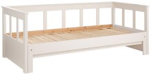 Funktionsbett >PINO< in Kiefer massiv weiß lackiert - 209x80 (BxH)