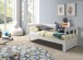 Funktionsbett >PINO< in Kiefer massiv weiß lackiert - 209x80 (BxH)