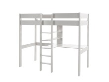 Hochbett >PINO< in Kiefer massiv weiß...
