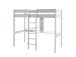 Hochbett >PINO< in Kiefer massiv weiß lackiert - 208x175x105 (BxHxT)