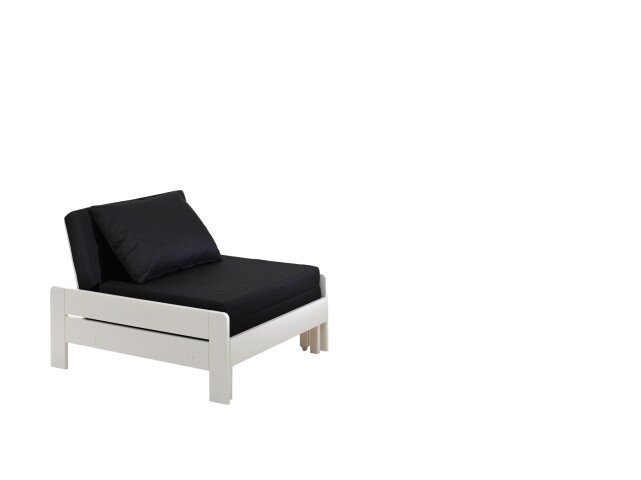 Sessel >PINO< in Kiefer massiv weiß lackiert - 80x68 (BxH)