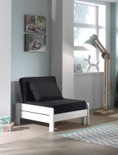 Sessel >PINO< in Kiefer massiv weiß lackiert - 80x68 (BxH)