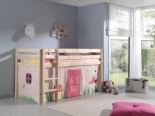 Spielbett >PINO< in Kiefer massiv natur - 210x114x106 (BxHxT)