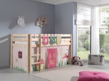 Spielbett >PINO< in Kiefer massiv natur - 210x114x106 (BxHxT)