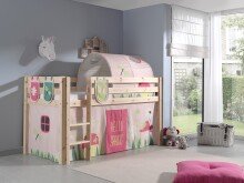 Spielbett >PINO< in Kiefer massiv natur - 210x114x106 (BxHxT)