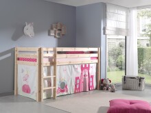Spielbett >PINO< in Kiefer massiv natur - 210x114x106 (BxHxT)
