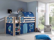 Spielbett >PINO< in Kiefer massiv natur -...