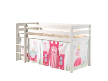 Spielbett >PINO< in Kiefer massiv weiß...