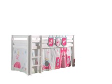 Spielbett >PINO< in Kiefer massiv weiß...