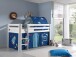 Spielbett >PINO< in Kiefer massiv weiß lackiert - 210x114x106 (BxHxT)