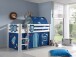 Spielbett >PINO< in Kiefer massiv weiß lackiert - 210x114x106 (BxHxT)