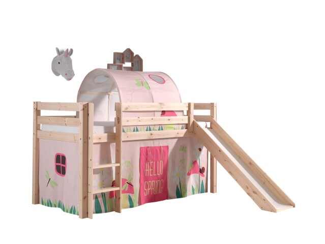 Spielbett >PINO< in Kiefer massiv natur - 210x114x218 (BxHxT)