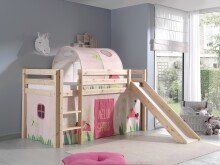 Spielbett >PINO< in Kiefer massiv natur - 210x114x218 (BxHxT)