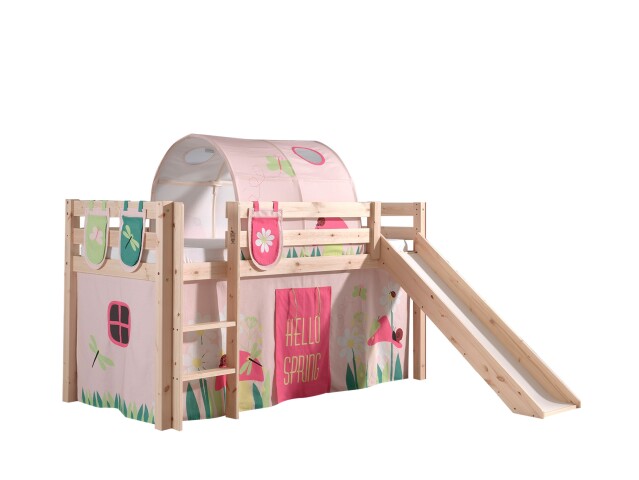 Spielbett >PINO< in Kiefer massiv natur - 210x114x218 (BxHxT)