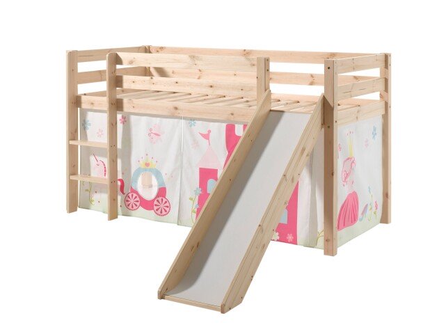 Spielbett >PINO< in Kiefer massiv natur - 210x114x218 (BxHxT)