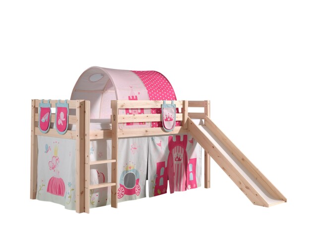 Spielbett >PINO< in Kiefer massiv natur - 210x114x218 (BxHxT)